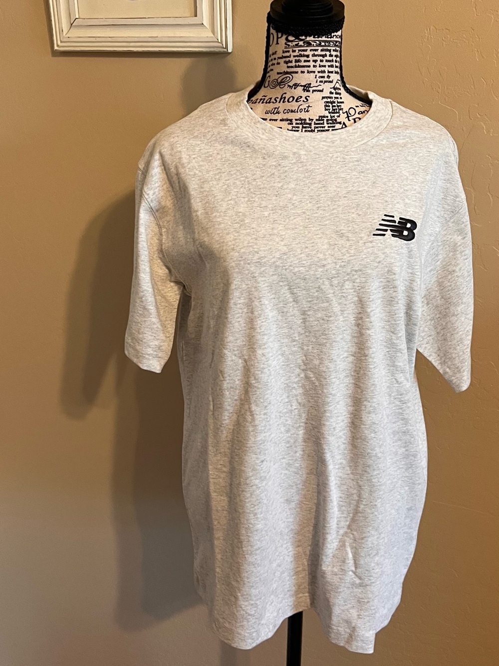 New Balance Light Gray Short Sleeve Logo Tee